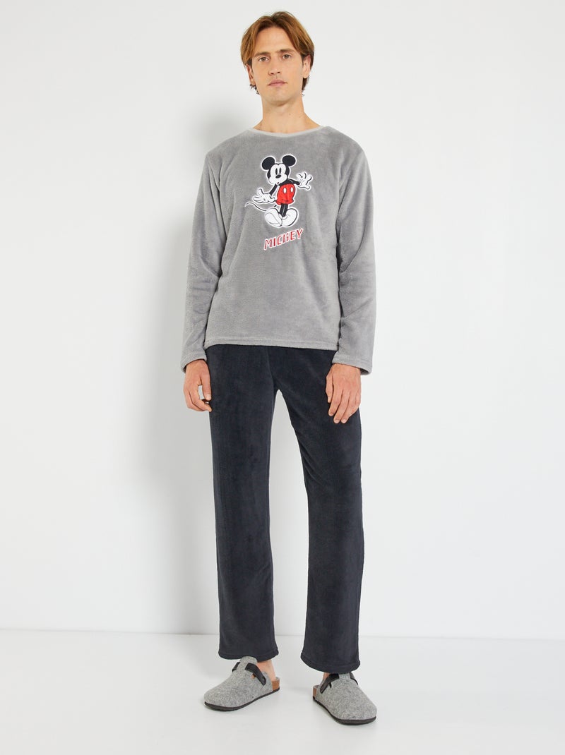 Pyjama 'Disney' en maille polaire - 2 pièces gris - Kiabi