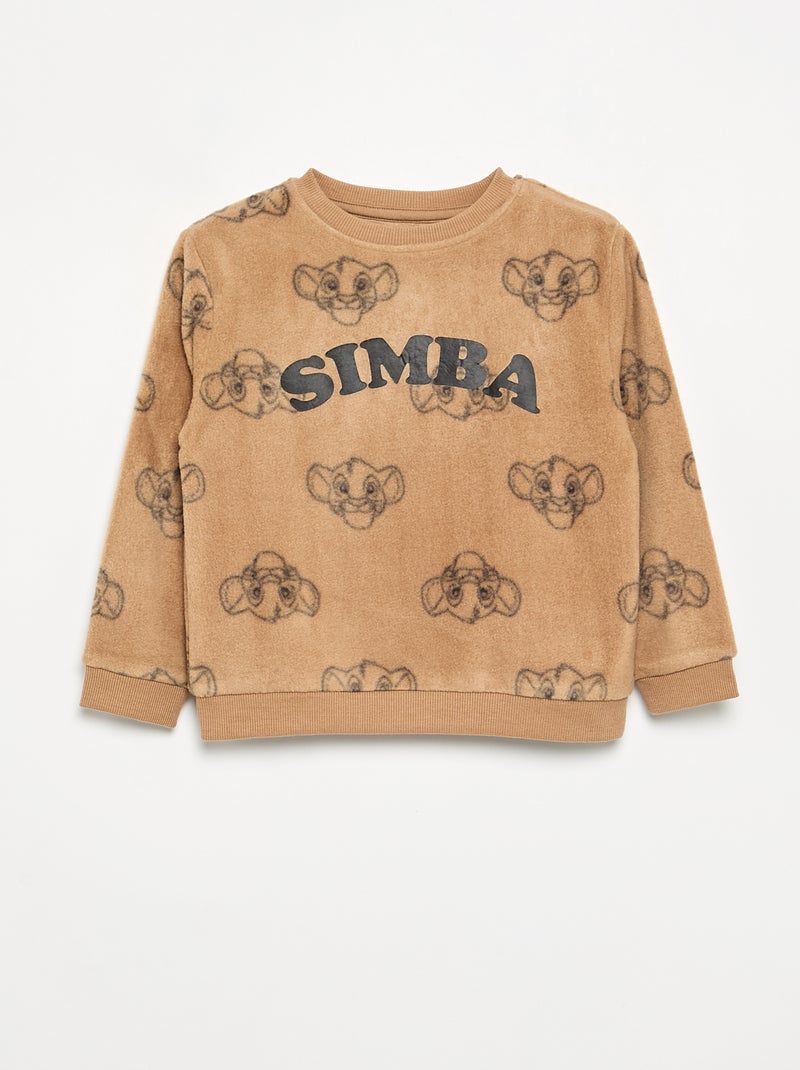 Pyjama 'Disney' 'Le Roi Lion' 2 pièces - Sweat + pantalon Beige - Kiabi