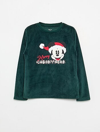 Pyjama 'Disney' 'Mickey' 2 pièces en polaire - T-shirt à manches longues + pantalon