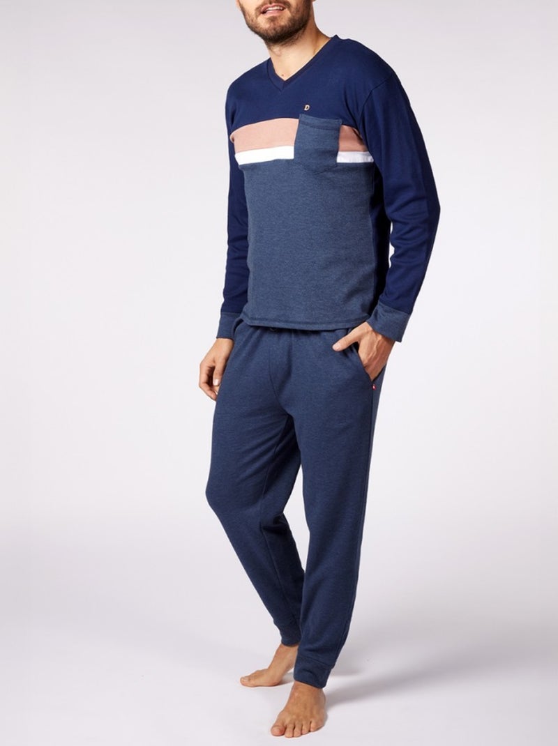 Pyjama DODO HOMEWEAR Bleu Multicolore Bleu - Kiabi
