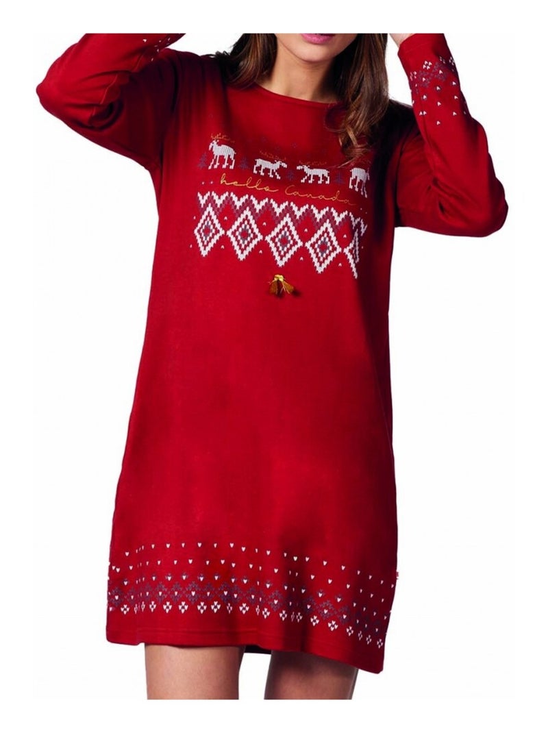 Pyjama DODO HOMEWEAR Granaatrood - Kiabi