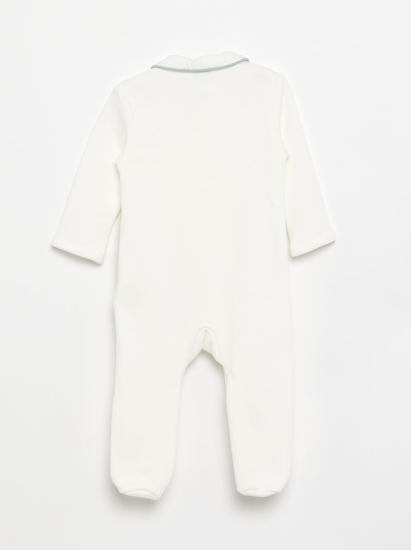 Pyjama dors bien avec col Blanc - Kiabi