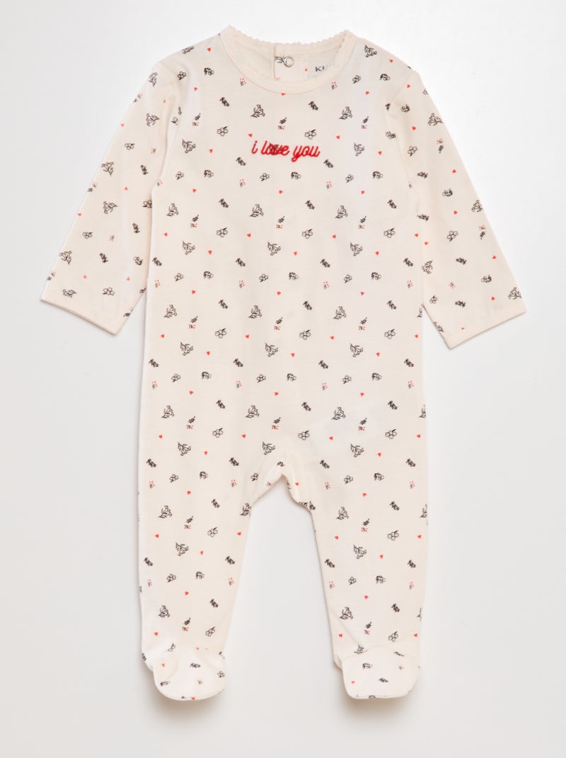 Pyjama dors-bien en coton ROSE - Kiabi