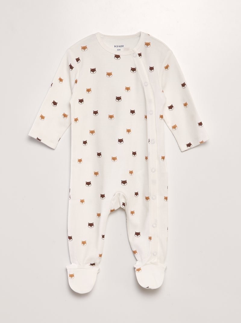 Pyjama dors-bien en jersey - Lot de 2 Vert/blanc - Kiabi