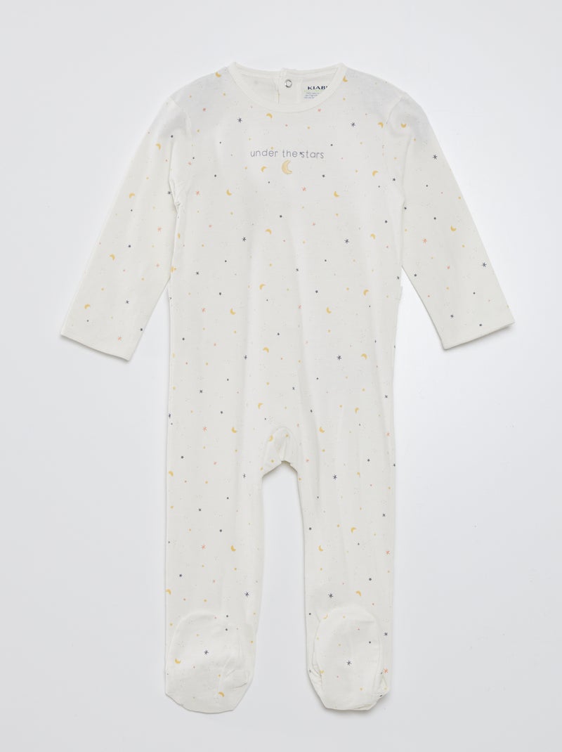 Pyjama dors-bien en jersey Blanc - Kiabi