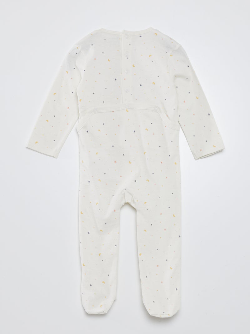 Pyjama dors-bien en jersey Blanc - Kiabi