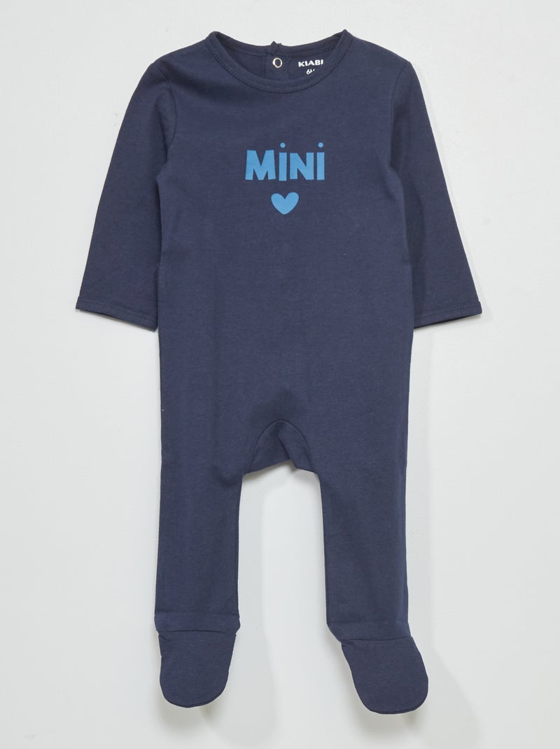 Pyjama dors-bien en jersey Bleu marine - Kiabi