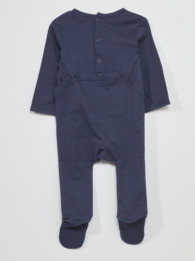 Pyjama dors-bien en jersey Bleu marine - Kiabi