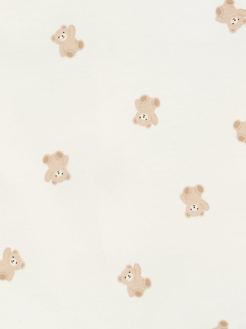 Pyjama dors bien en jersey de coton Blanc - Kiabi