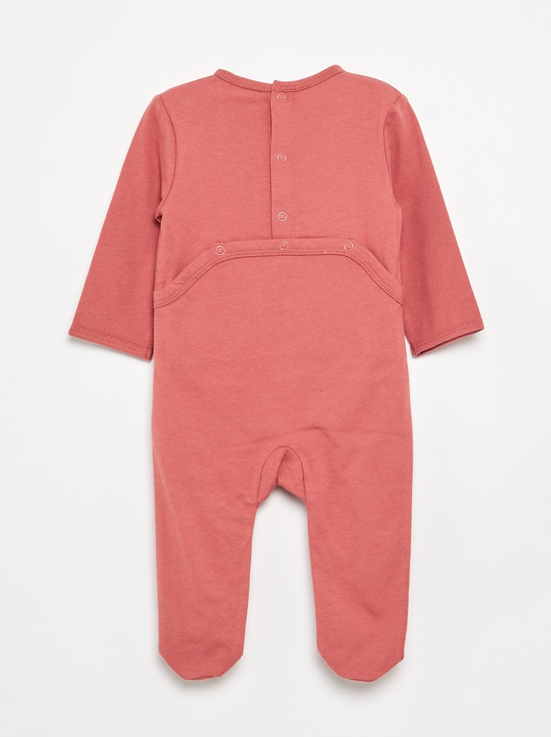 Pyjama dors bien en jersey de coton Rose - Kiabi