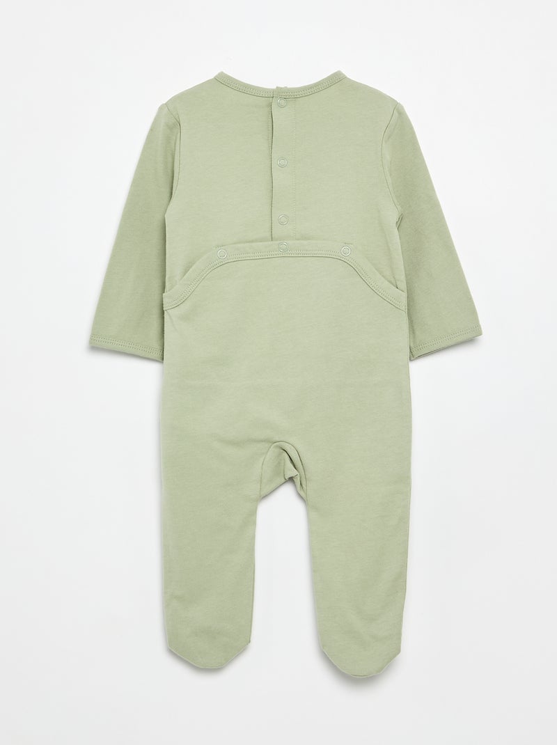 Pyjama dors bien en jersey de coton Vert - Kiabi