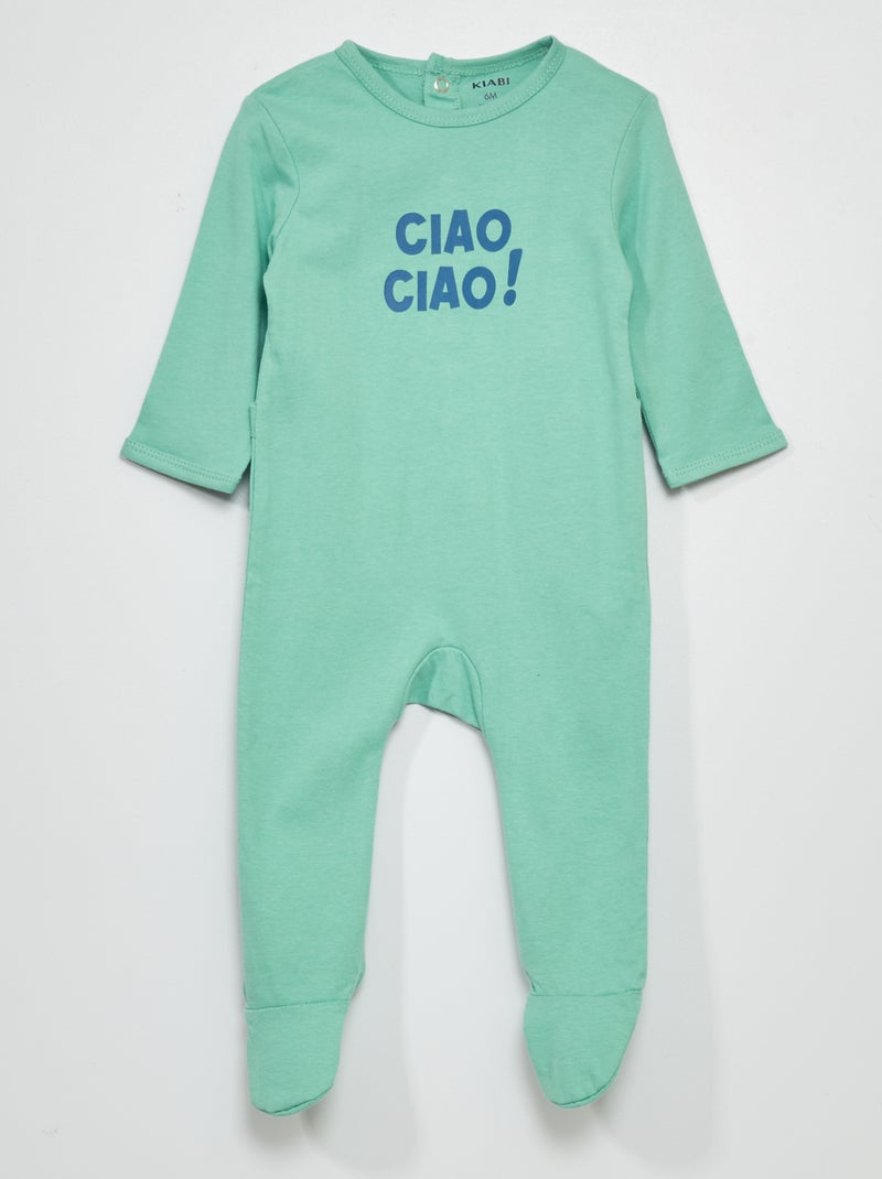 Pyjama dors-bien en jersey Vert - Kiabi