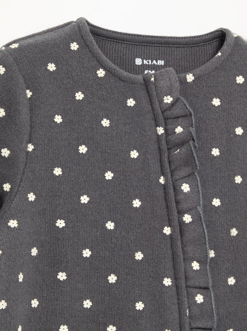 Pyjama dors bien en velours à manches longues sans pieds - Kiabi