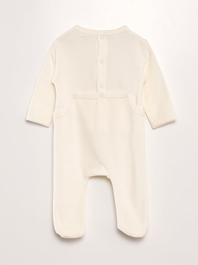 Pyjama dors-bien en velours Beige - Kiabi