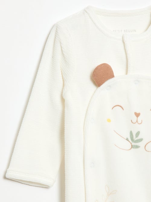 Pyjama dors bien en velours - Kiabi