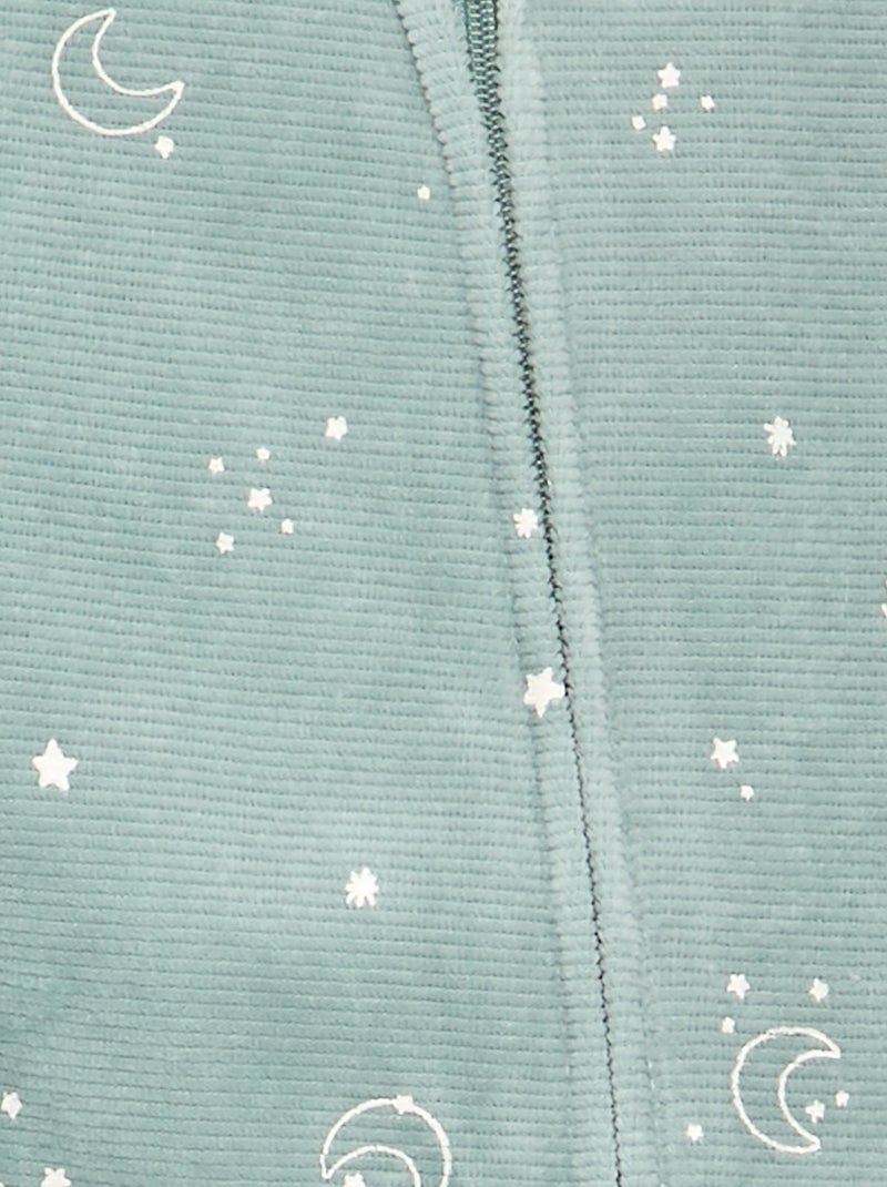 Pyjama dors bien en velours Bleu - Kiabi