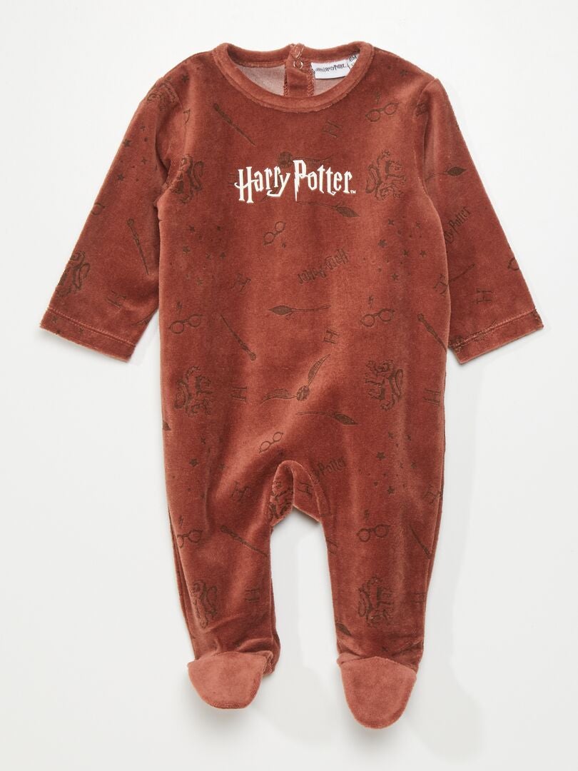 Pyjama dors-bien en velours 'Harry Potter' - Marron - Kiabi - 13.00€