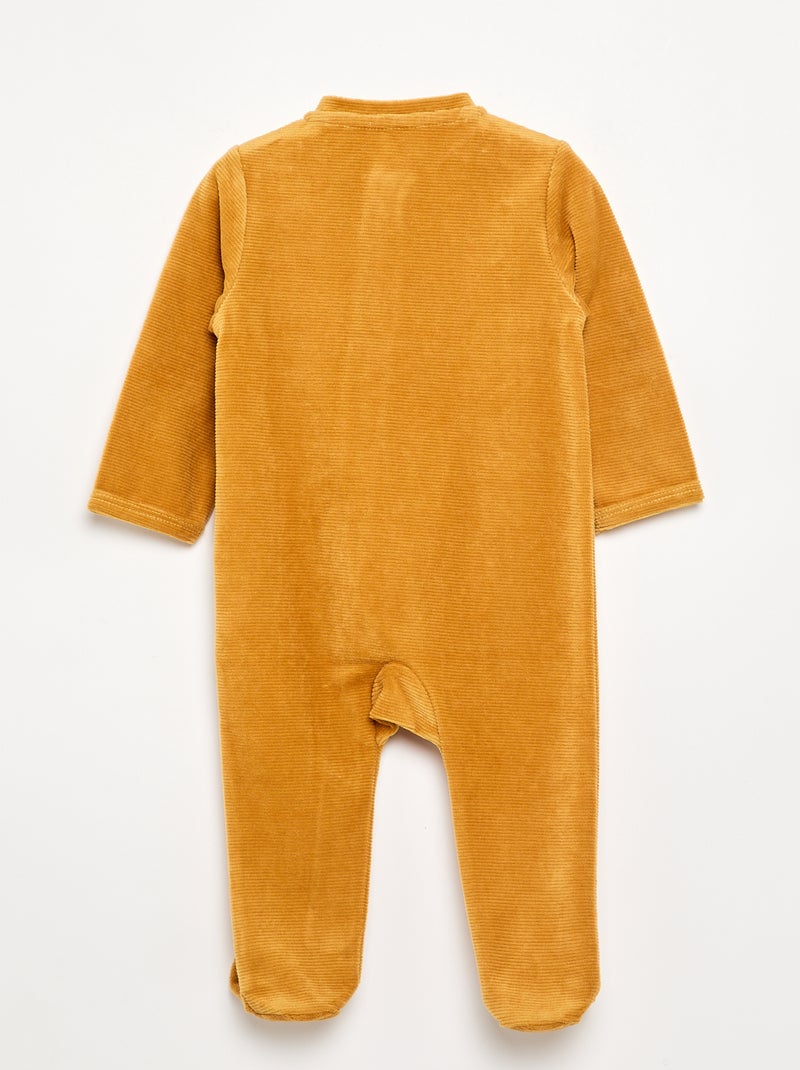 Pyjama dors bien en velours Jaune - Kiabi