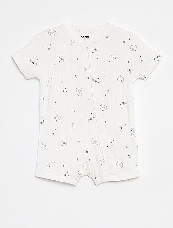 Pyjama dors-bien léger zippé à manches courtes