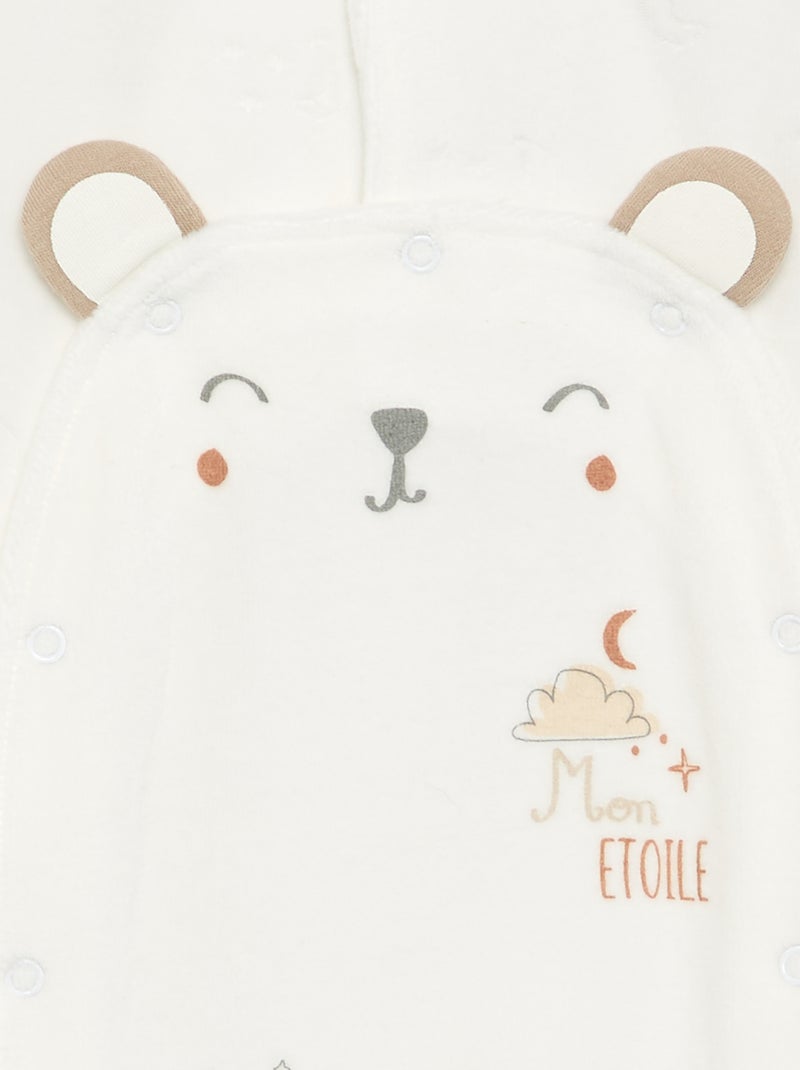 Pyjama dors bien 'Petit Béguin' avec animation Blanc - Kiabi