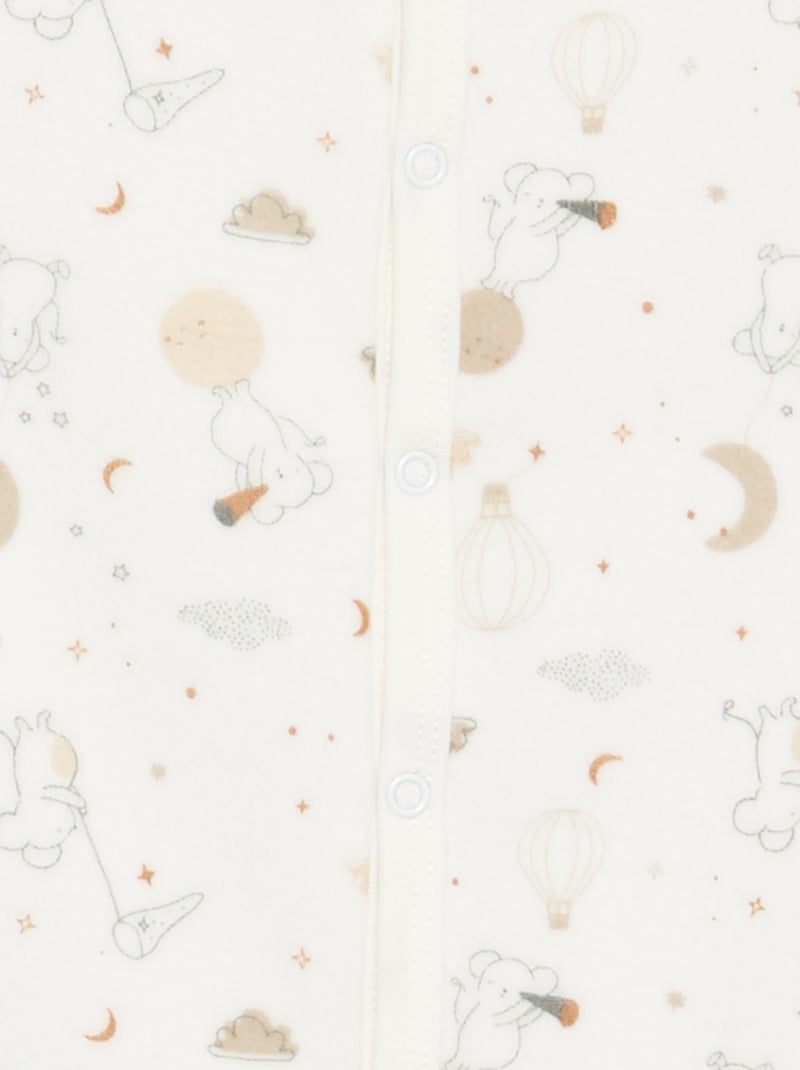 Pyjama dors bien 'Petit Béguin' en velours Beige - Kiabi