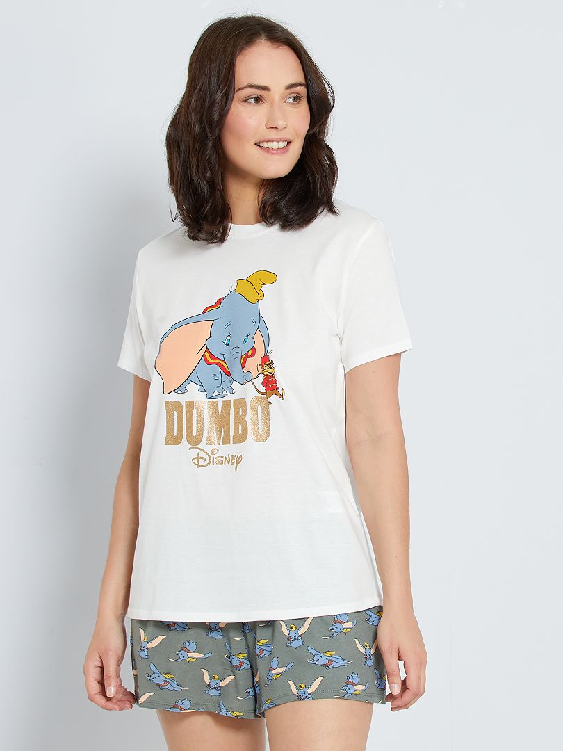 Pyjama Dumbo 'Disney' écru/gris - Kiabi