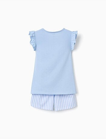 Pyjama en coton à manches courtes avec imprimé stitch