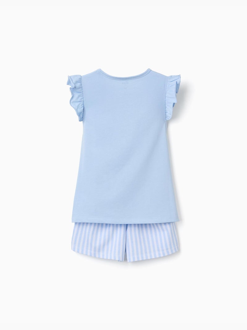 Pyjama en coton à manches courtes avec imprimé Stitch Lichtblauw - Kiabi