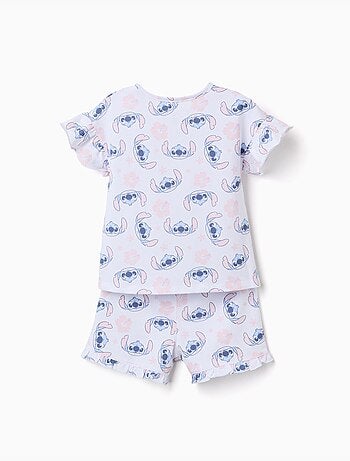 Pyjama en coton à manches courtes avec motif stitch