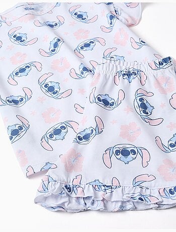 Pyjama en coton à manches courtes avec motif stitch