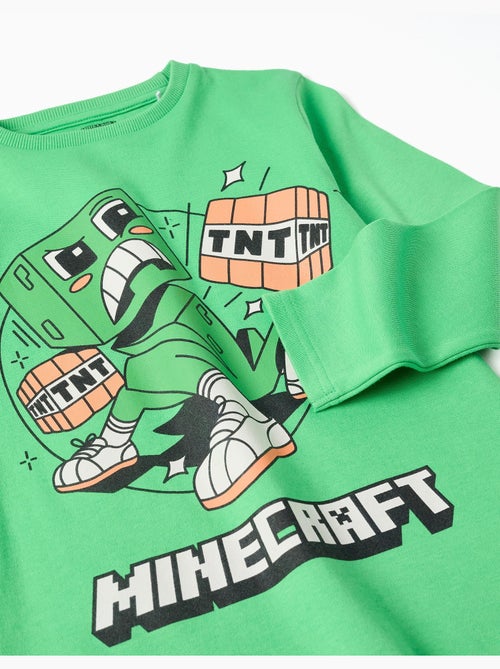 Pyjama en coton à manches longues avec imprimé Minecraft - Kiabi