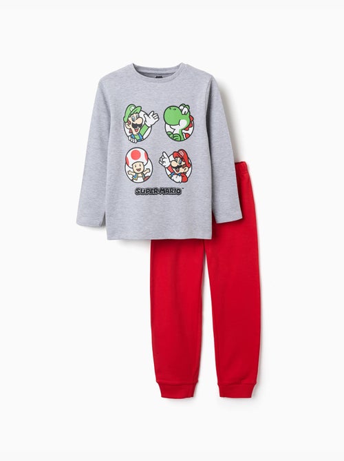 Pyjama en coton à manches longues avec imprimé Super Mario - Kiabi