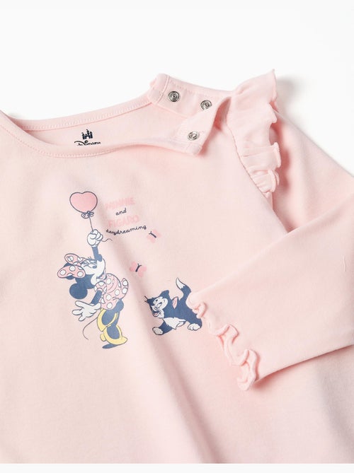 Pyjama en coton à manches longues et imprimé Minnie & Figaro - Kiabi