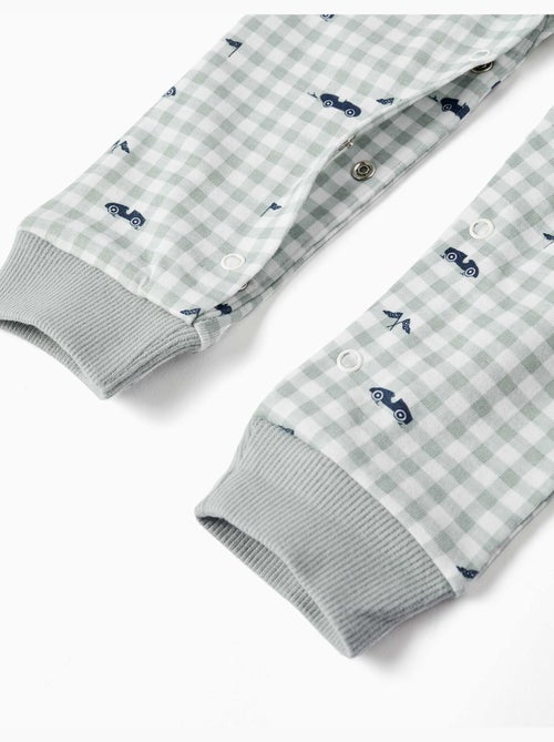 Pyjama en coton à motif vichy - Kiabi