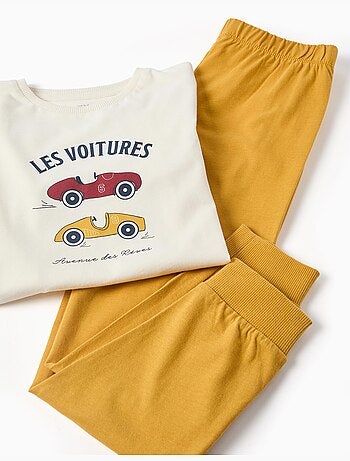 Pyjama en coton avec imprimé de voitures de course