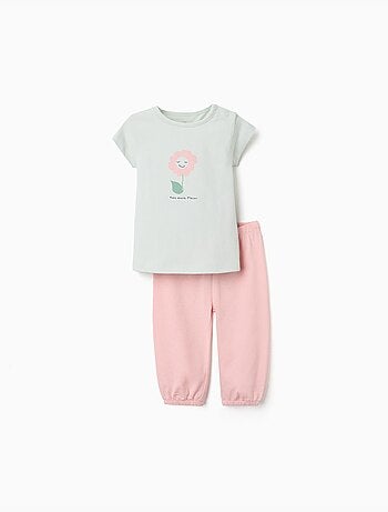 Pyjama en coton avec imprimé fleur