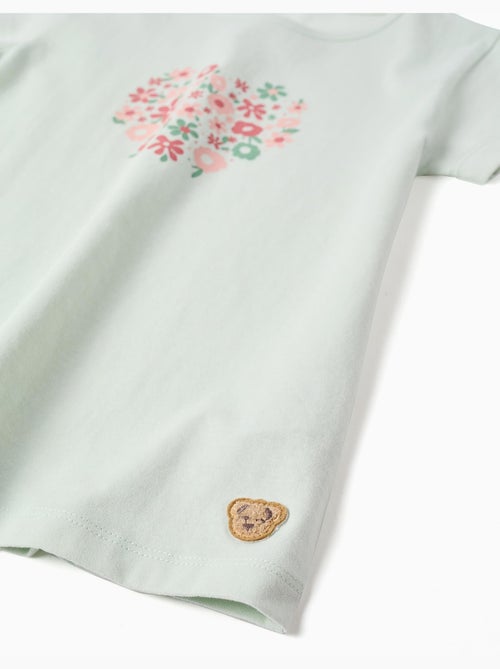Pyjama en coton avec imprimé fleur - Kiabi