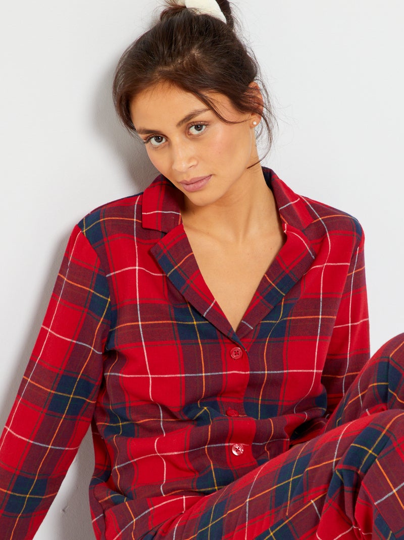 Pyjama en flanelle ROUGE - Kiabi