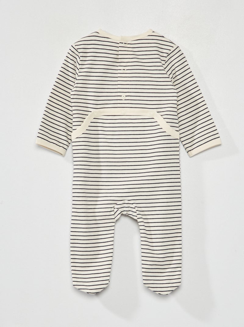 Pyjama en jersey avec imprimé Blanc - Kiabi