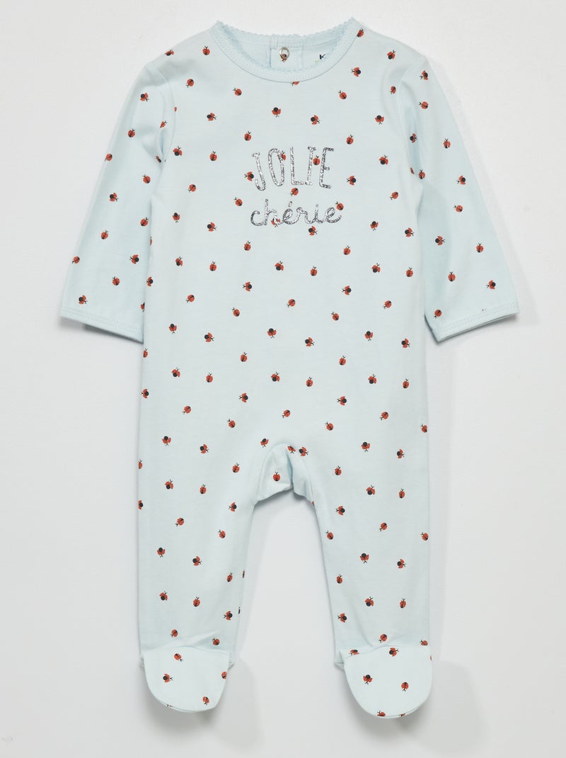 Pyjama en jersey avec imprimé Bleu 'coccinelle' - Kiabi