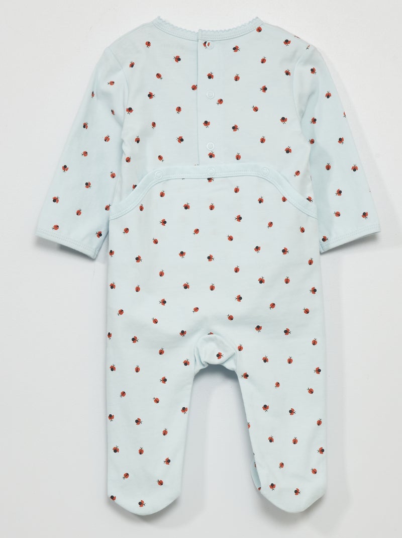 Pyjama en jersey avec imprimé Bleu 'coccinelle' - Kiabi
