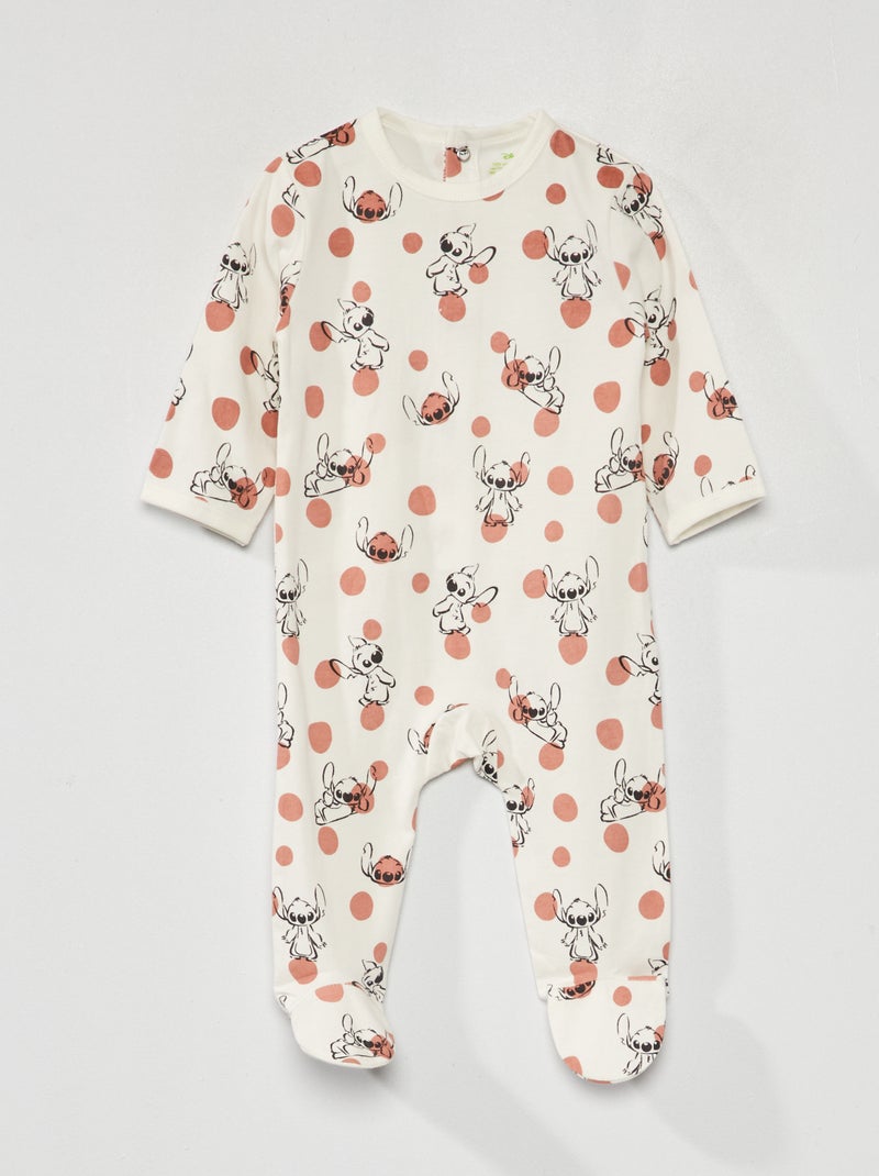 Pyjama en jersey 'Disney' Blanc - Kiabi
