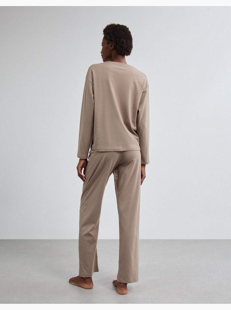 Pyjama en jersey imprimé, mo fashion Gris - Kiabi