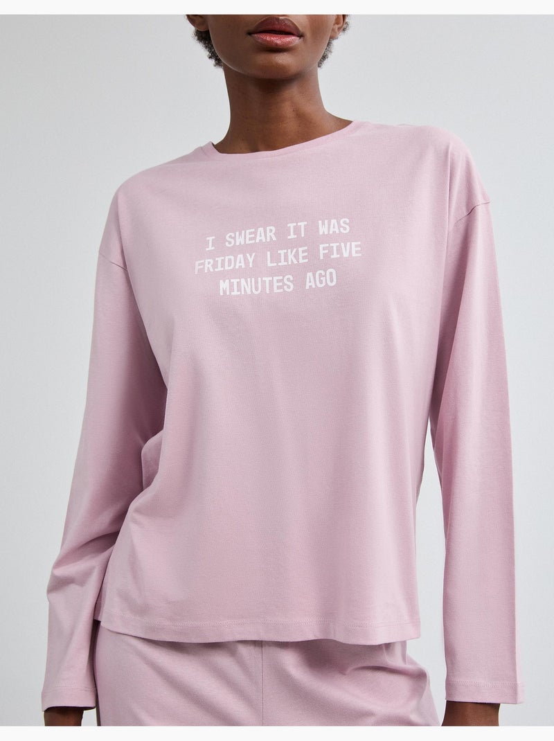 Pyjama en jersey imprimé, mo fashion Rose - Kiabi