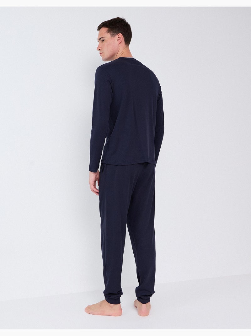 Pyjama en maille interlock, mo fashion Bleu - Kiabi