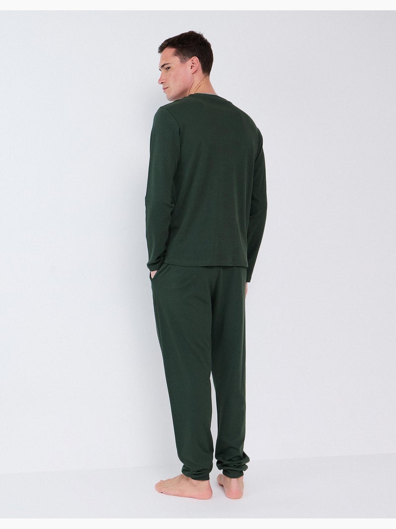 Pyjama en maille interlock, mo fashion Vert - Kiabi