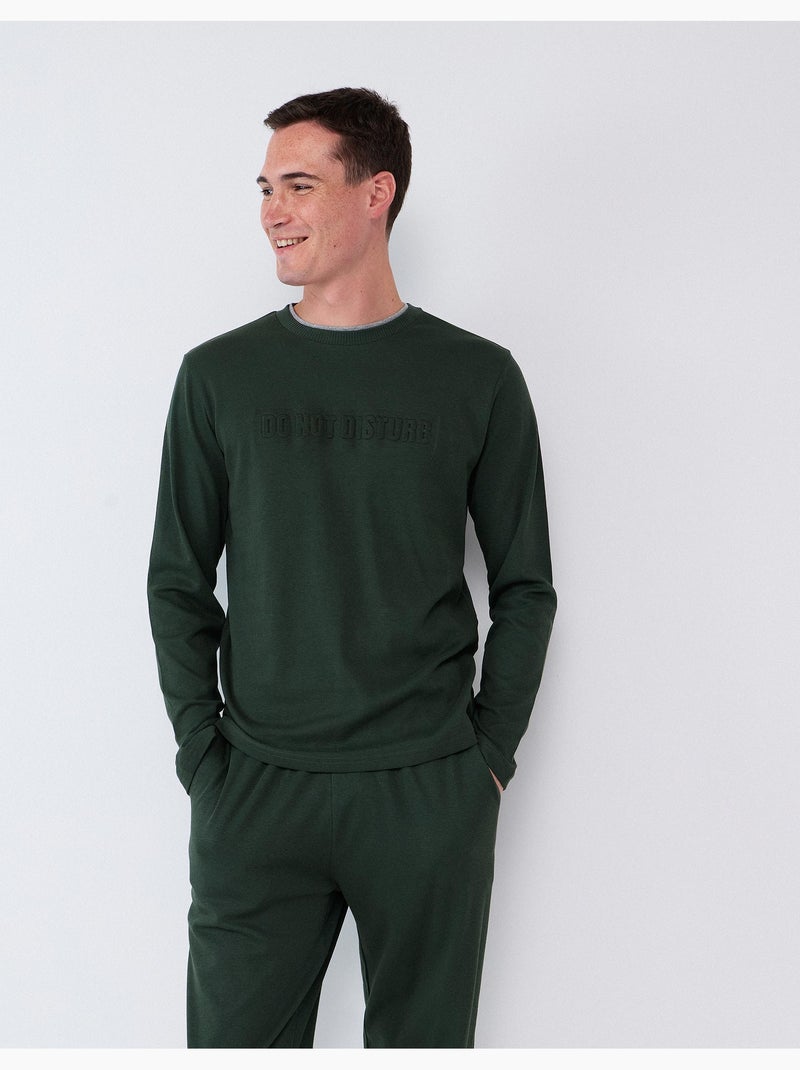 Pyjama en maille interlock, mo fashion Vert - Kiabi