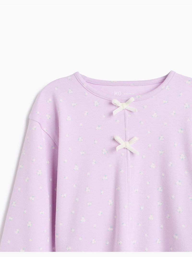 Pyjama en maille interlock, mo fashion Violet - Kiabi
