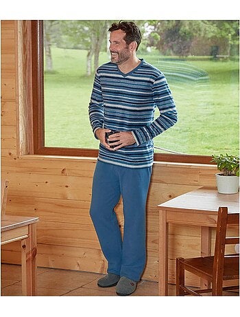 Pyjama en Micropolaire Rayé - ATLAS FOR MEN