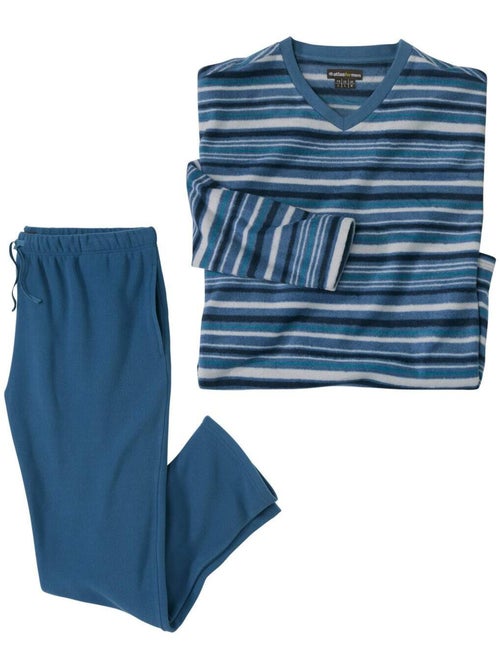Pyjama en Micropolaire Rayé - ATLAS FOR MEN - Kiabi Pyjama en Micropolaire Rayé - ATLAS FOR MEN - Kiabi